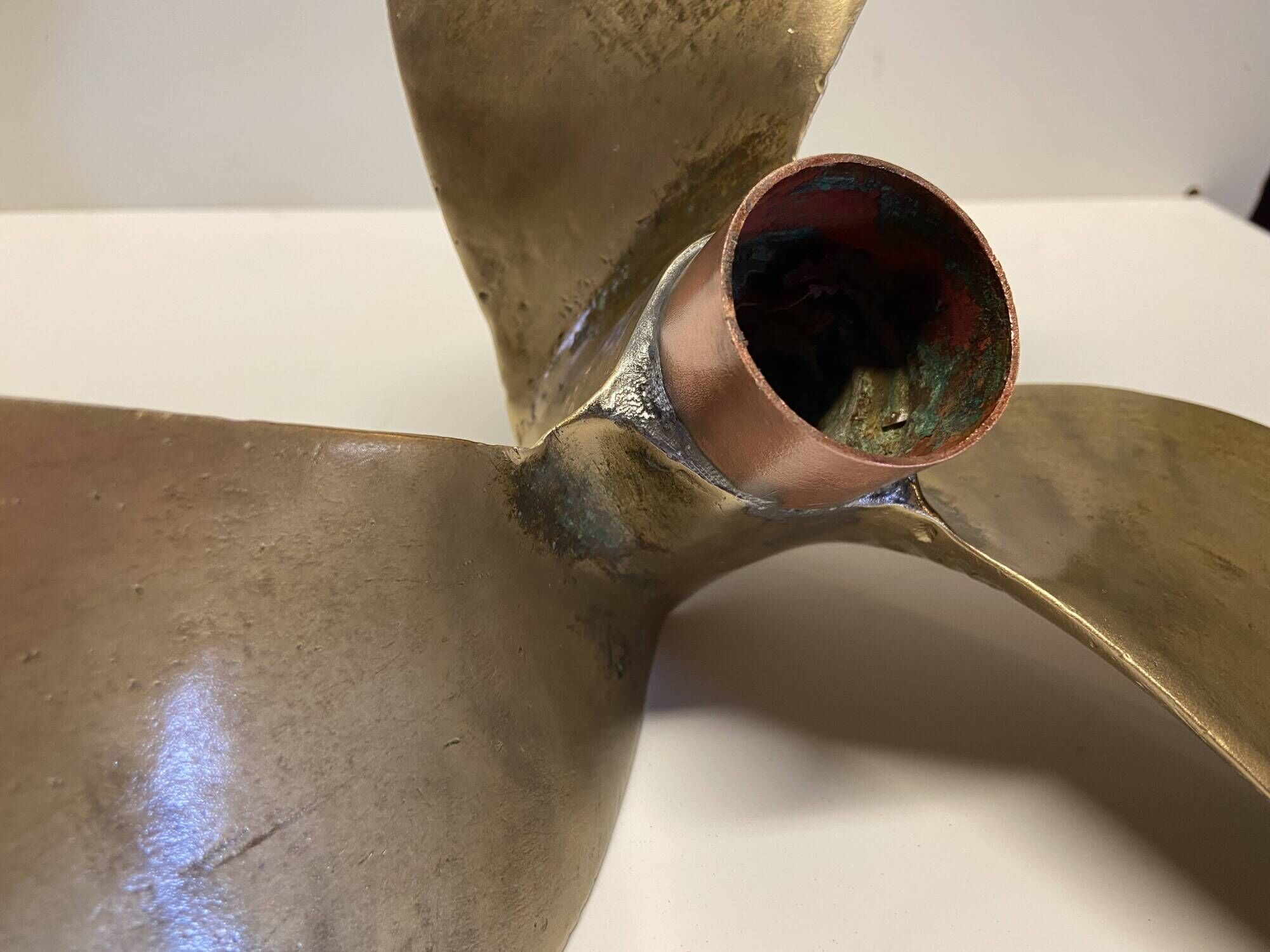 Antique Marine Three-Blade Boat Propeller Solid Bronze Early 1900s