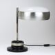 Oscar Torlasco lampe de bureau pivotante noire et nickel, Lumi Milano, Italie, années 1960