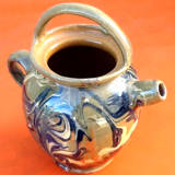 Water jug provençal glazed terracotta marbled effect 1940