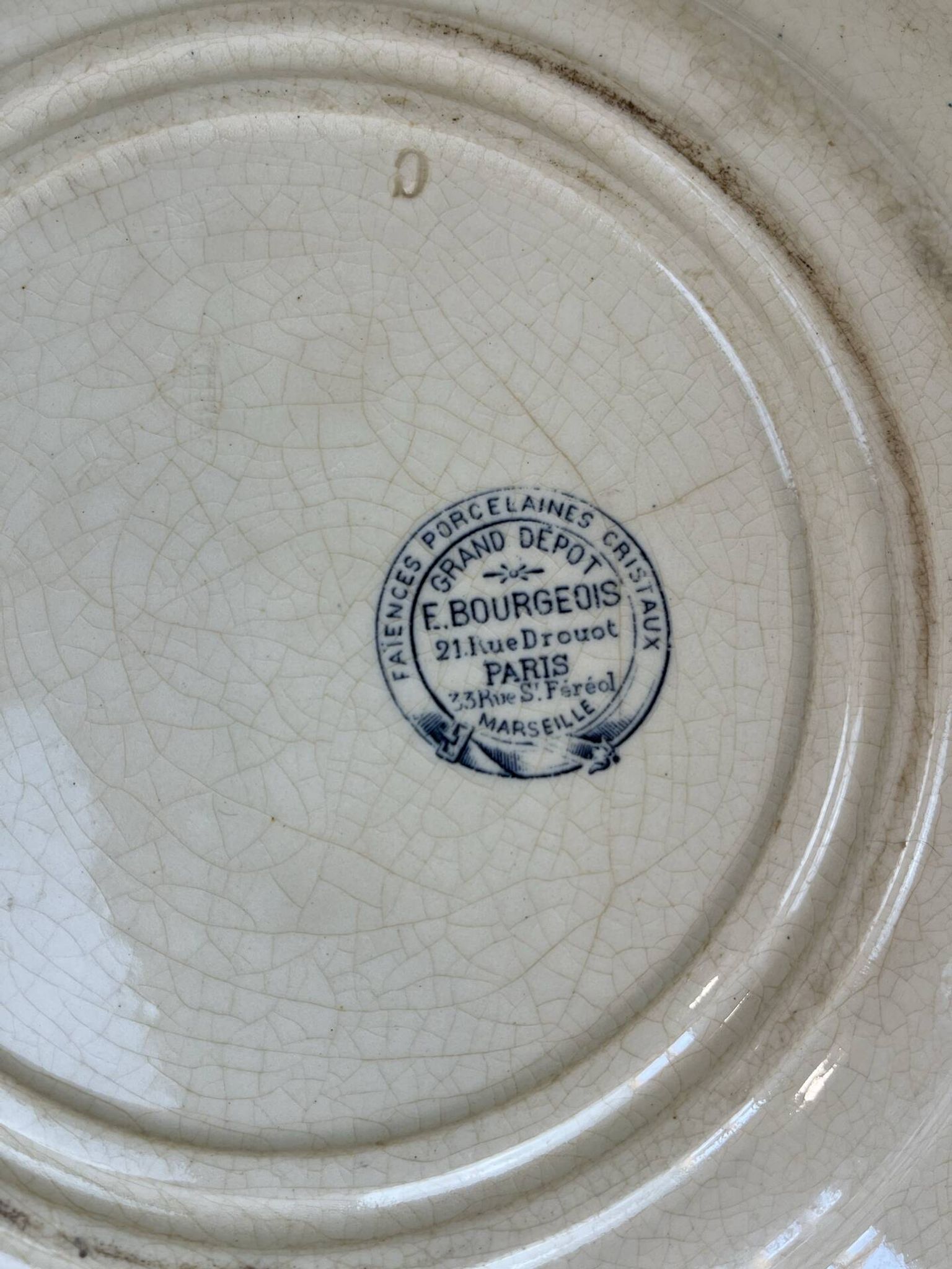 Antique plate from the late 19th century.