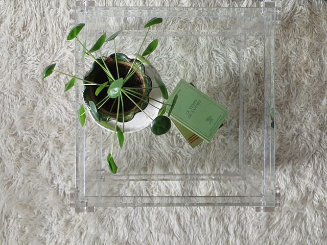 Plexiglas coffee table