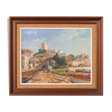 Paysage post-impressionniste avec des bateaux, Ramón Mas i Mas