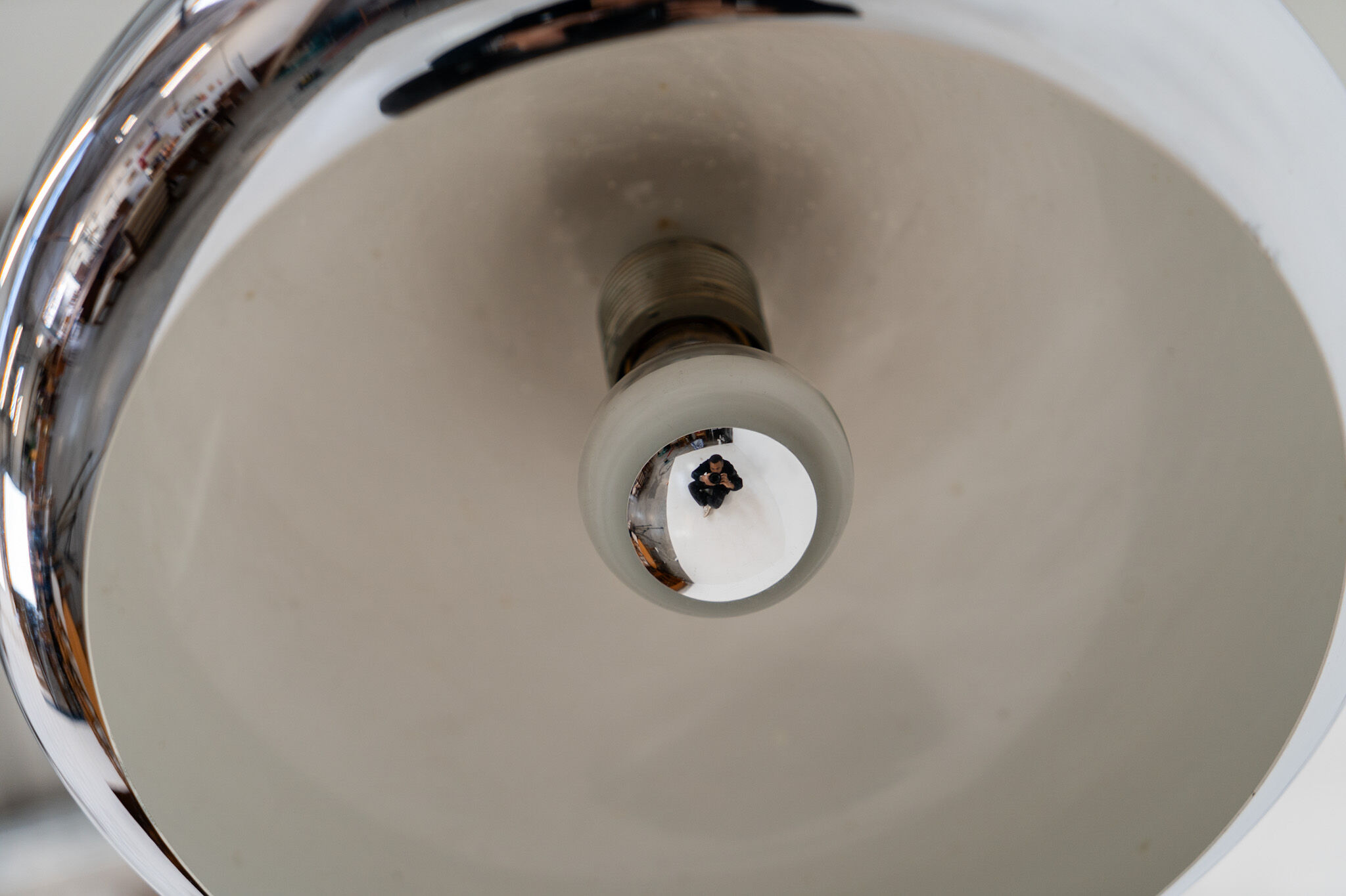 Chrome pendant by Richard Carruthers for Ateljé Lyktan