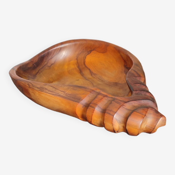 Olive wood cut shell Vintage Falcon