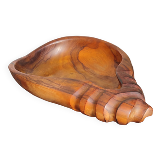 Olive wood cut shell Vintage Falcon
