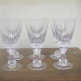 Six bayel cut crystal glasses