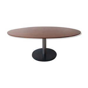 Oval walnut table by Alfred Hendrickx