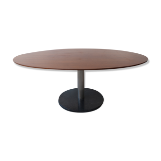 Oval walnut table by Alfred Hendrickx for Belform Belgium 1962