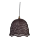 Beehive webbing rattan wicker pendant hanging lamp, 1930s