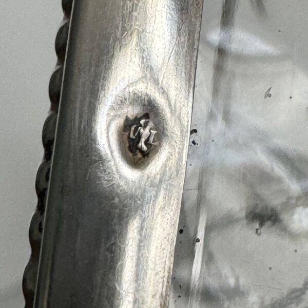 Coupe à Fruits en Cristal Val Saint Lambert   Bordure en Argent   Art Déco