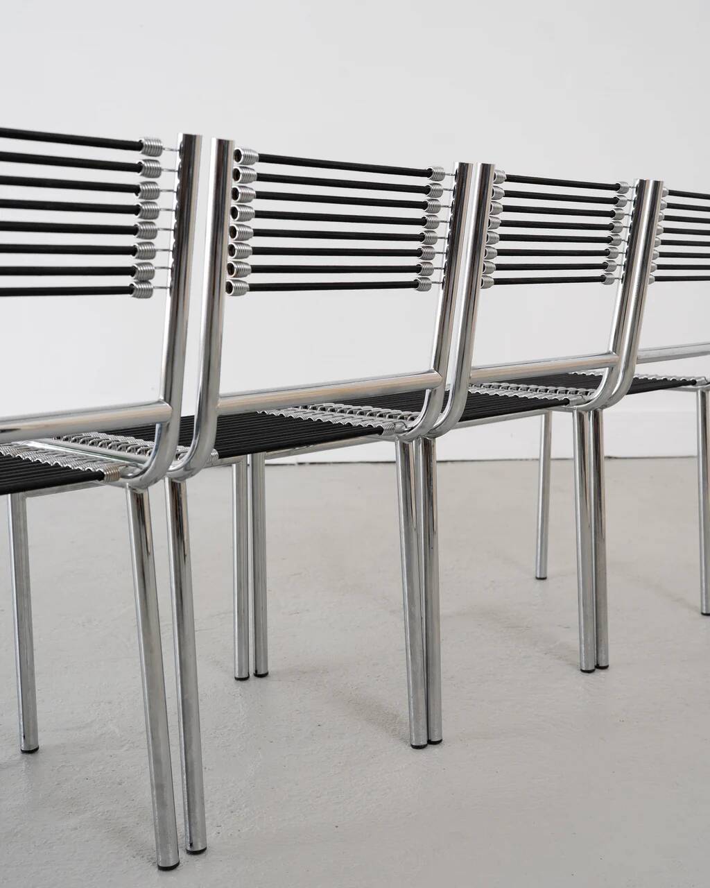 Four Sandows chairs by Rene Herbst, c.1980