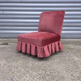 Pink velvet cocktail chair