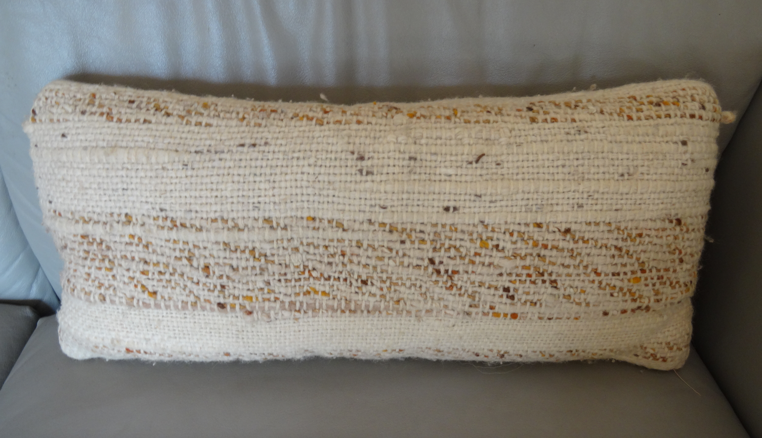 Coussin long laine naturelle 50x20cm