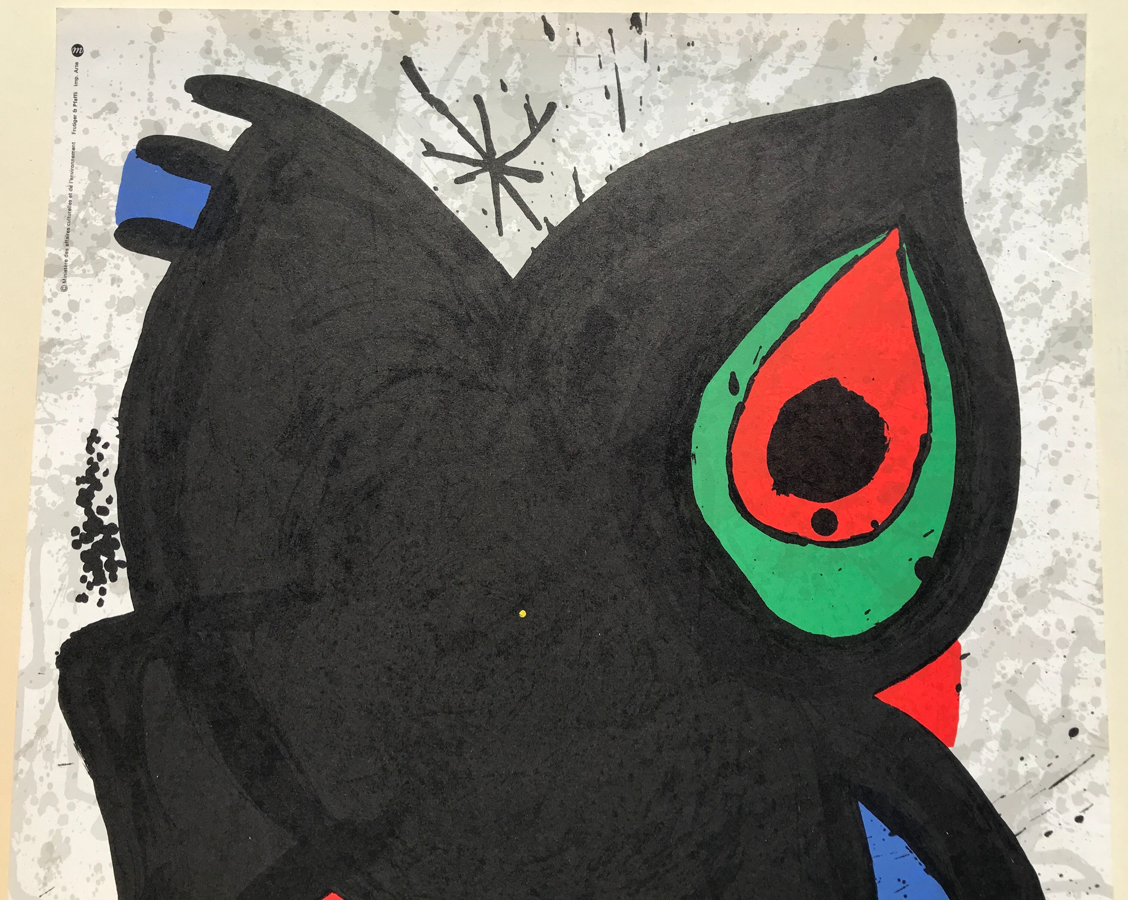 Original exhibition poster by Joan MIRO, Grand Palais, 1974