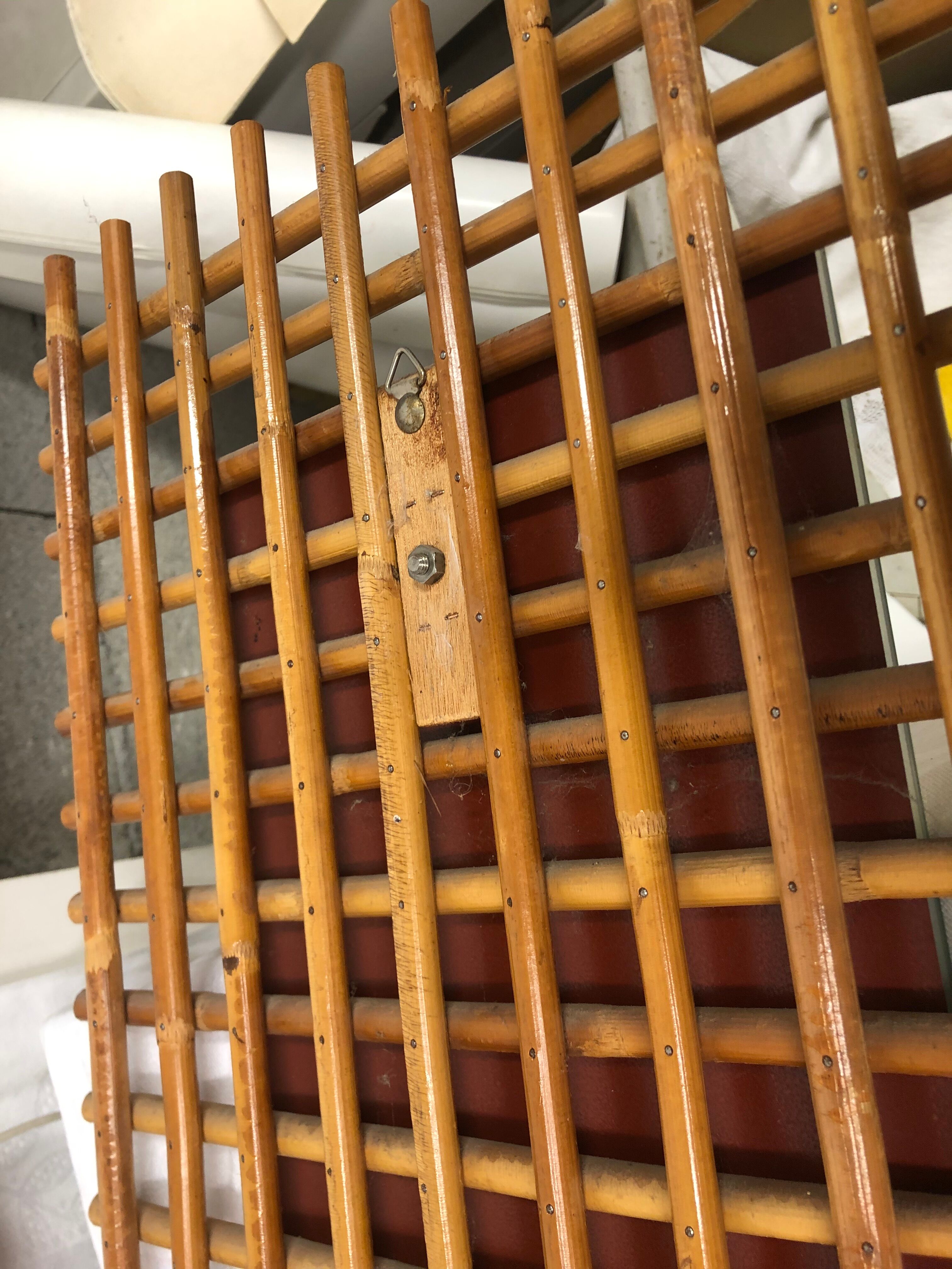 Vintage rattan mirror 1960