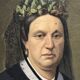 Oil painting on canvas XIX portrait Chevalier d'Eon