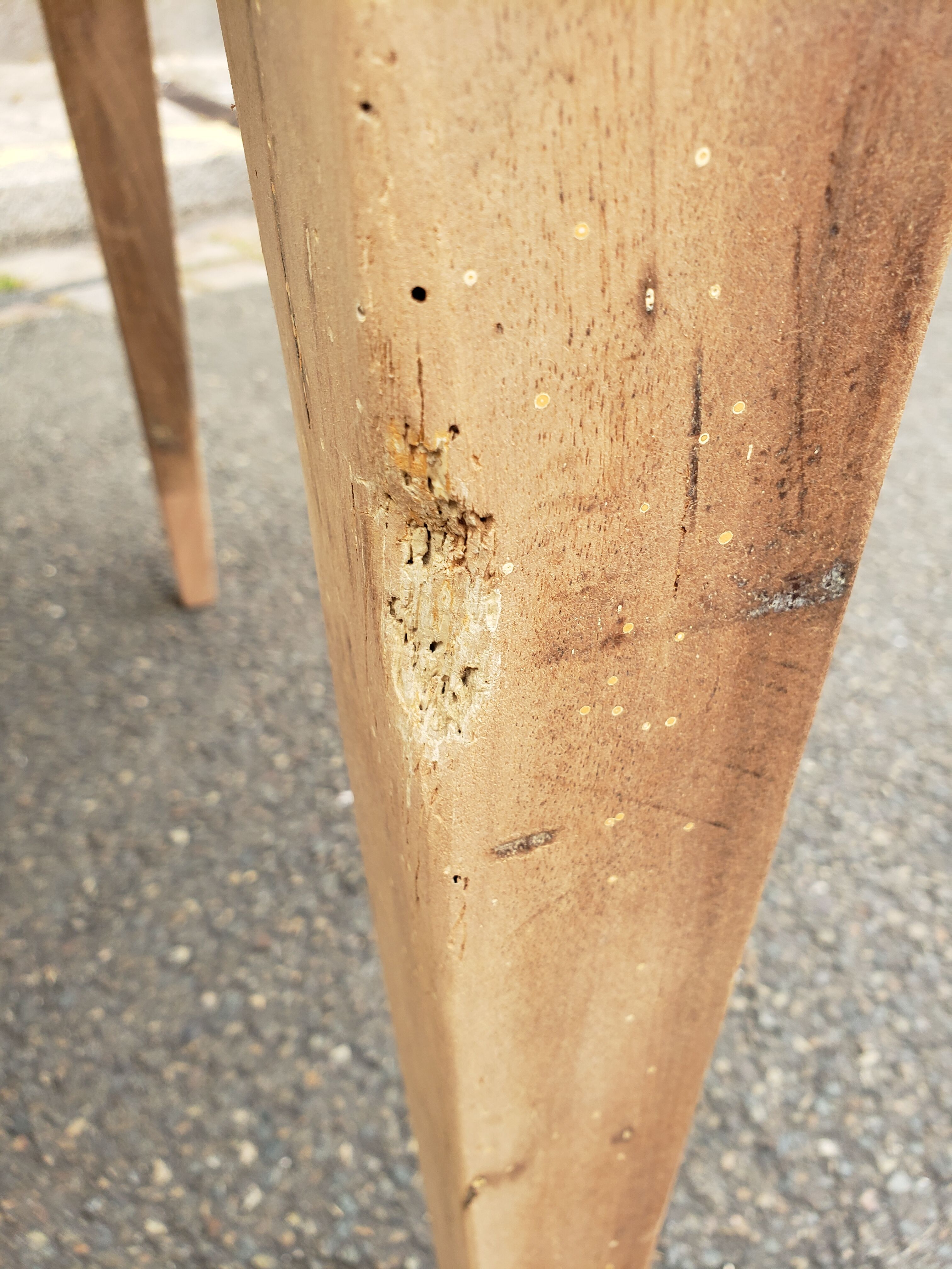 Farm table 2 poplar and chestnut drawers