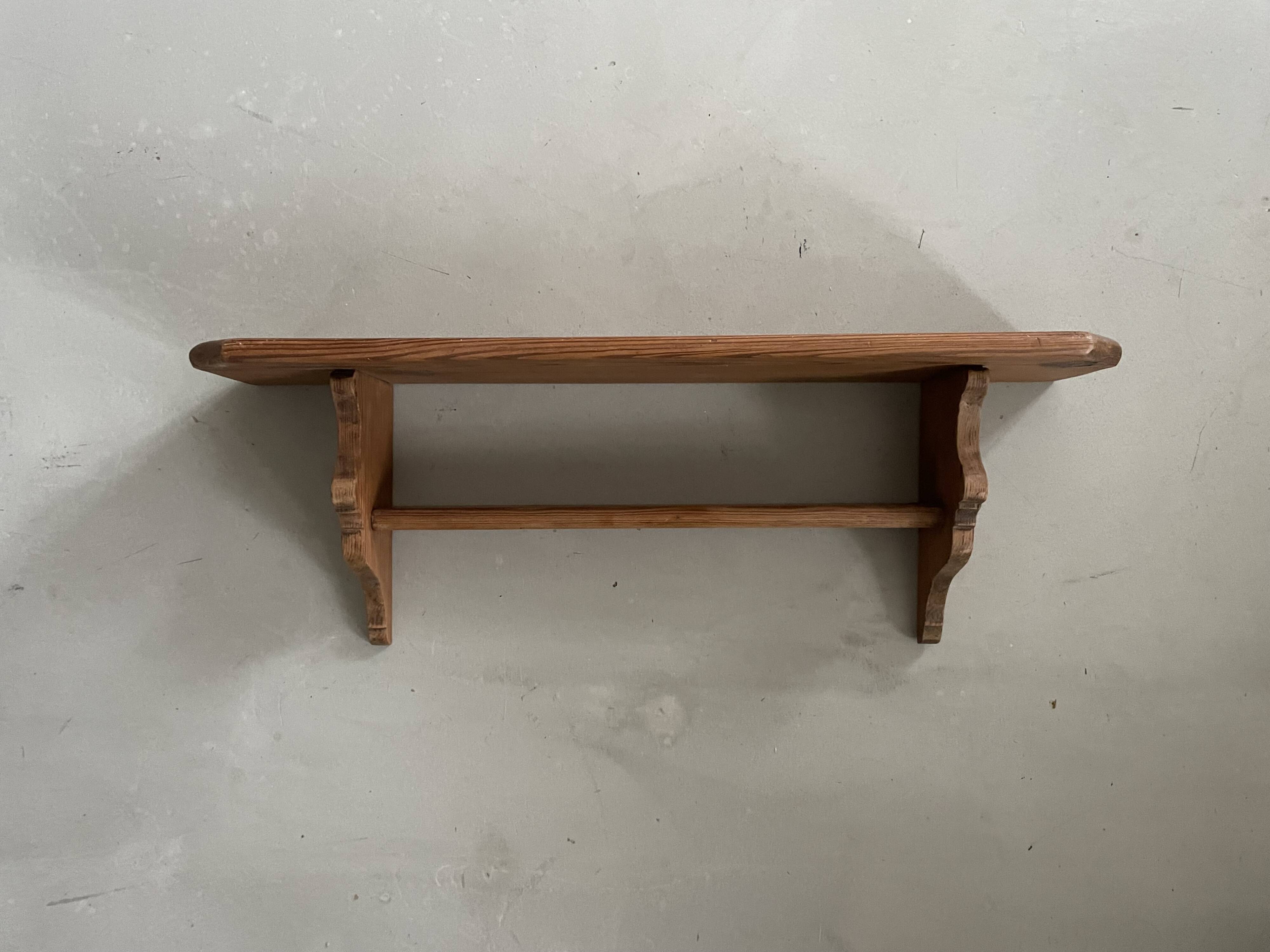 Small pine wall shelf