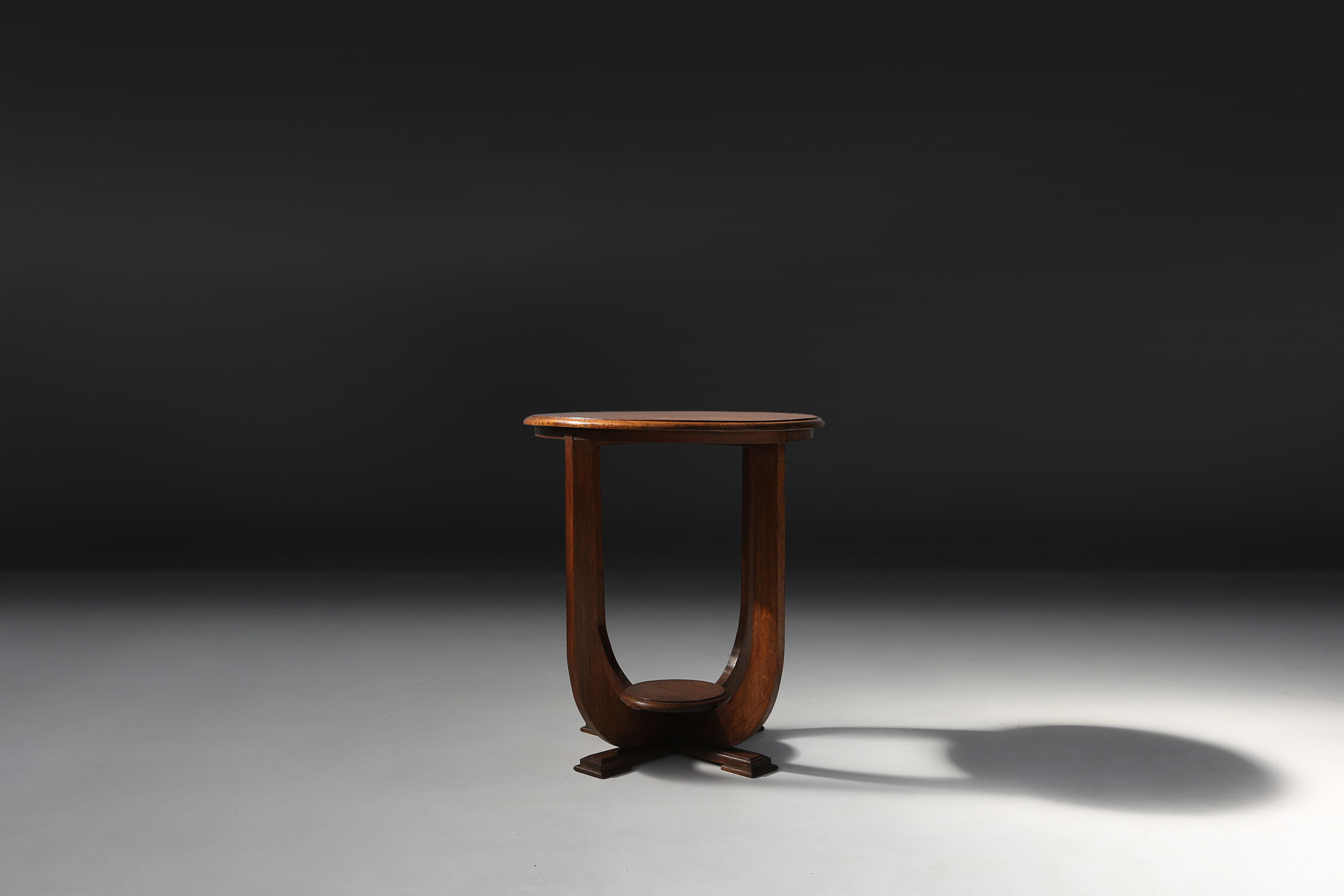 Art Deco side table in oak wood, 1930's