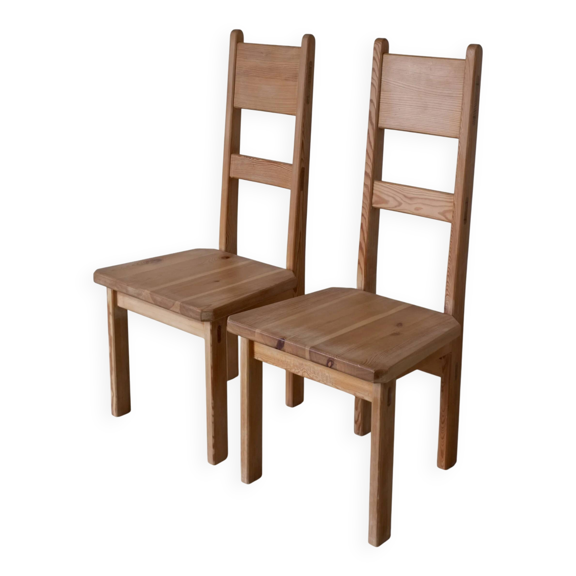 2 solid pine chairs | Roland Wilhelmsson for Karl Andersson & Söner | Sweden | 1960s