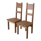 2 solid pine chairs | Roland Wilhelmsson for Karl Andersson & Söner | Sweden | 1960s