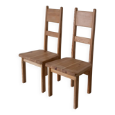 2 solid pine chairs | Roland Wilhelmsson for Karl Andersson & Söner | Sweden | 1960s