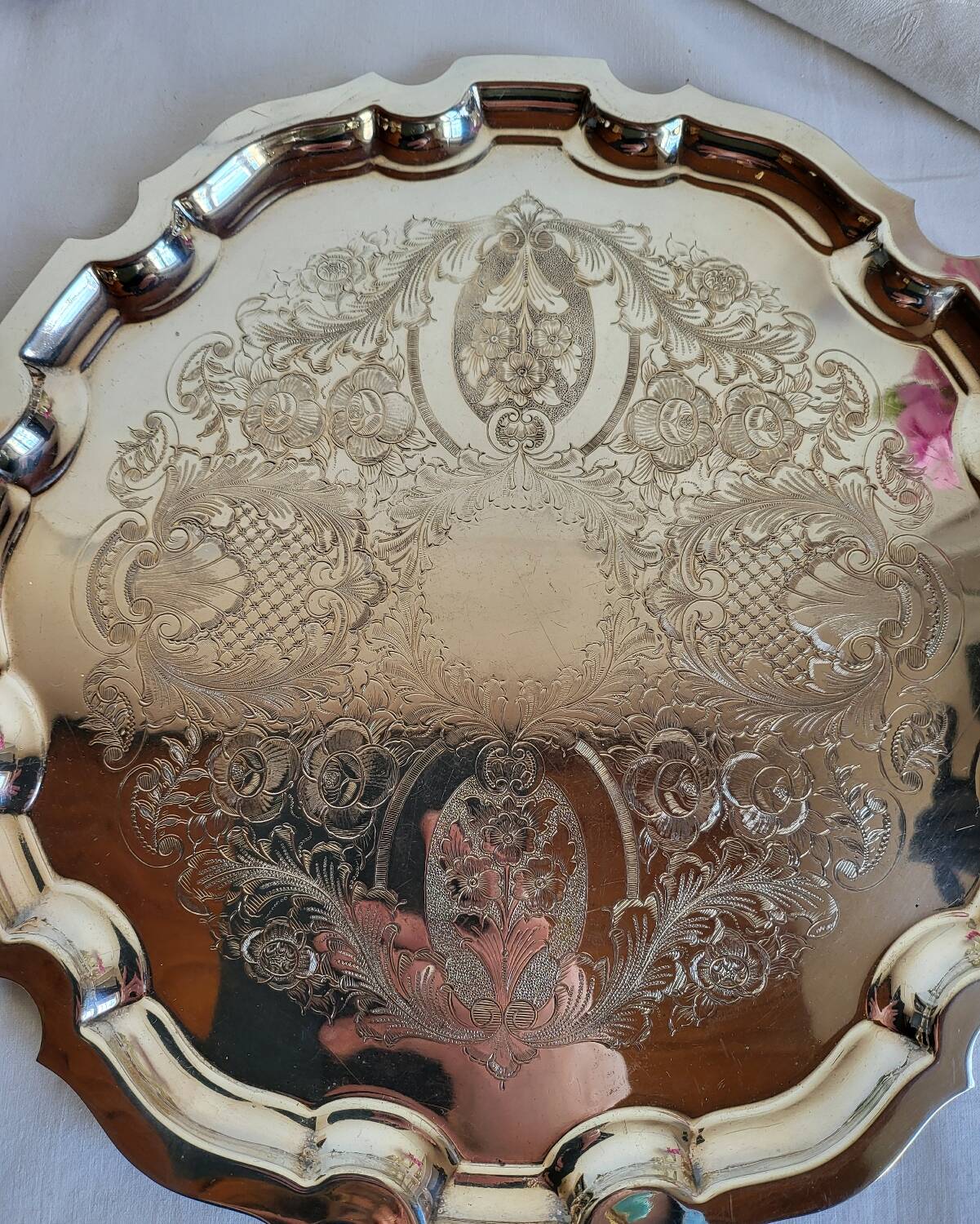 Silver-plated service tray English