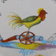 Clamecy plate - Rooster decoration