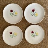 Salins "crocus" dessert plates.