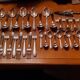 Silver metal cutlery set art deco goldsmith ATO 49 pieces