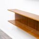 Two minimalist 60s wall shelves in walnut