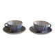 2 Russian Lemonosov porcelain tea cups
