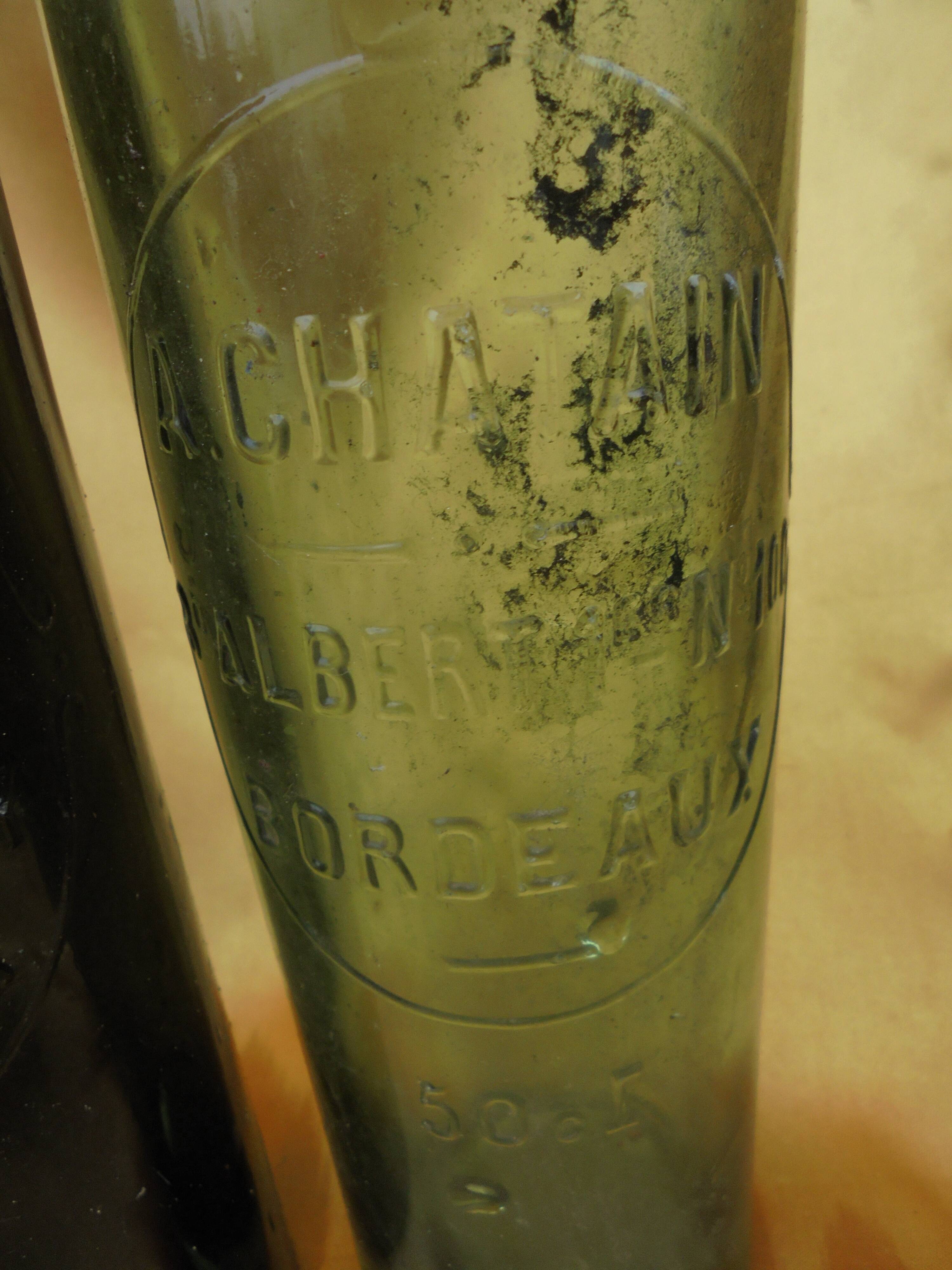 3 old bottles of biere brasserie chatain Bordeaux