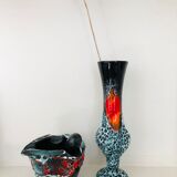 Vase Soliflore fat lava ceramic sea foam