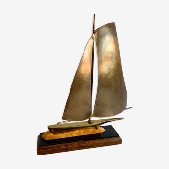 Brass sailing ship, 1960s