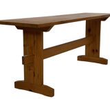 Vintage Scandinavian pinewood bench from the 1960's modern design