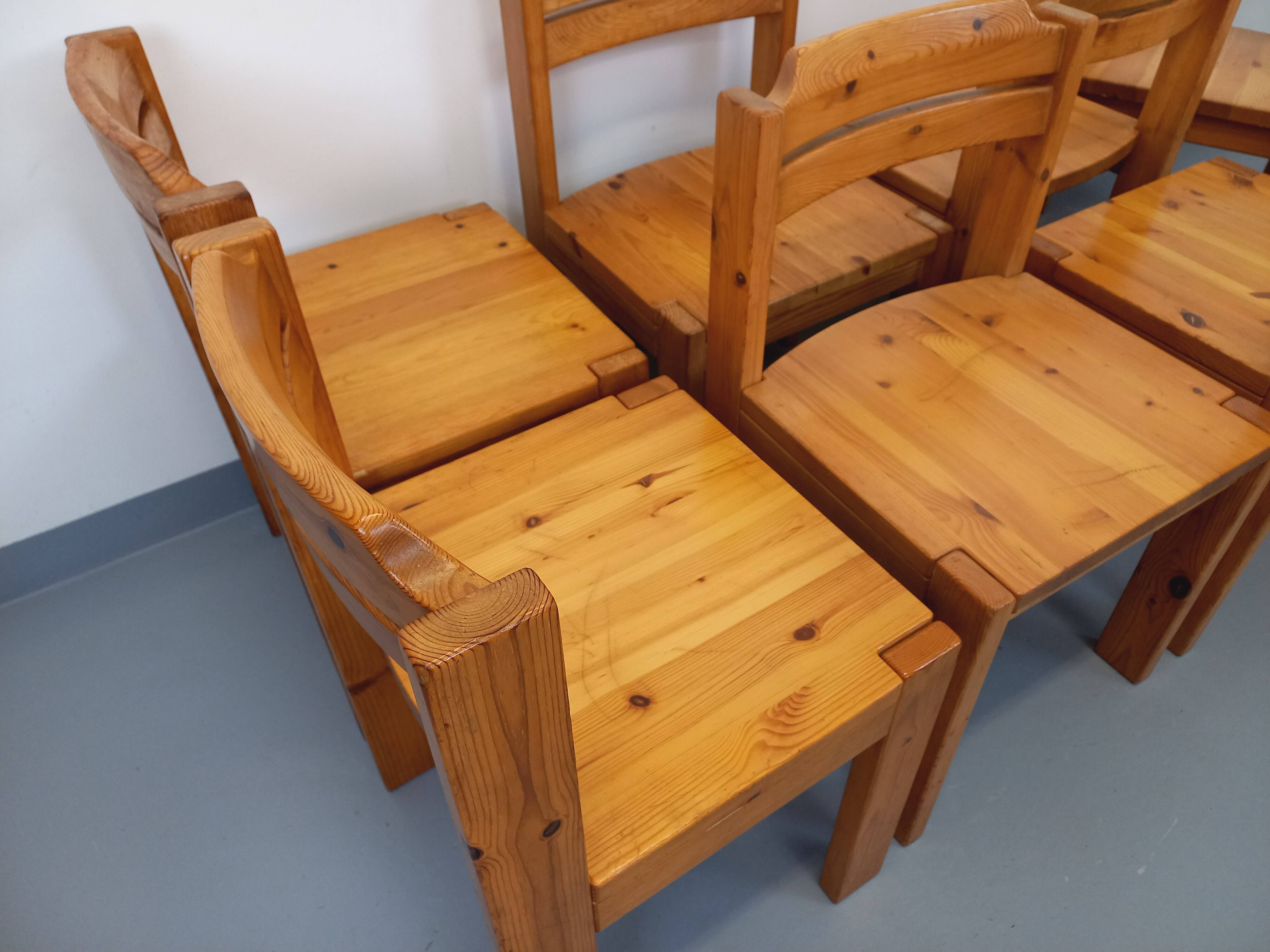 Set of 8 vintage Scandinavian chairs by Ilmari Tapiovaara for Asko in pine