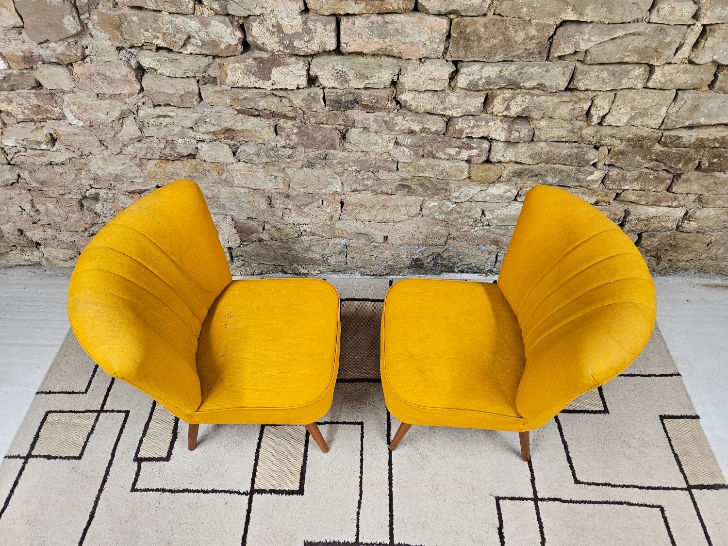 Pair of cocktail armchairs 1960s