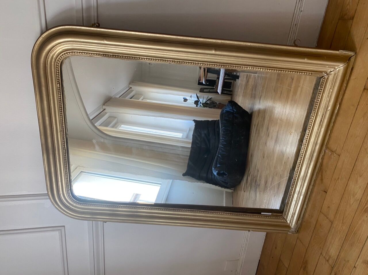 Miroir Louis Philippe doré 110x78cm