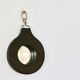 Lancel mirror, leather and wood, France 1960s