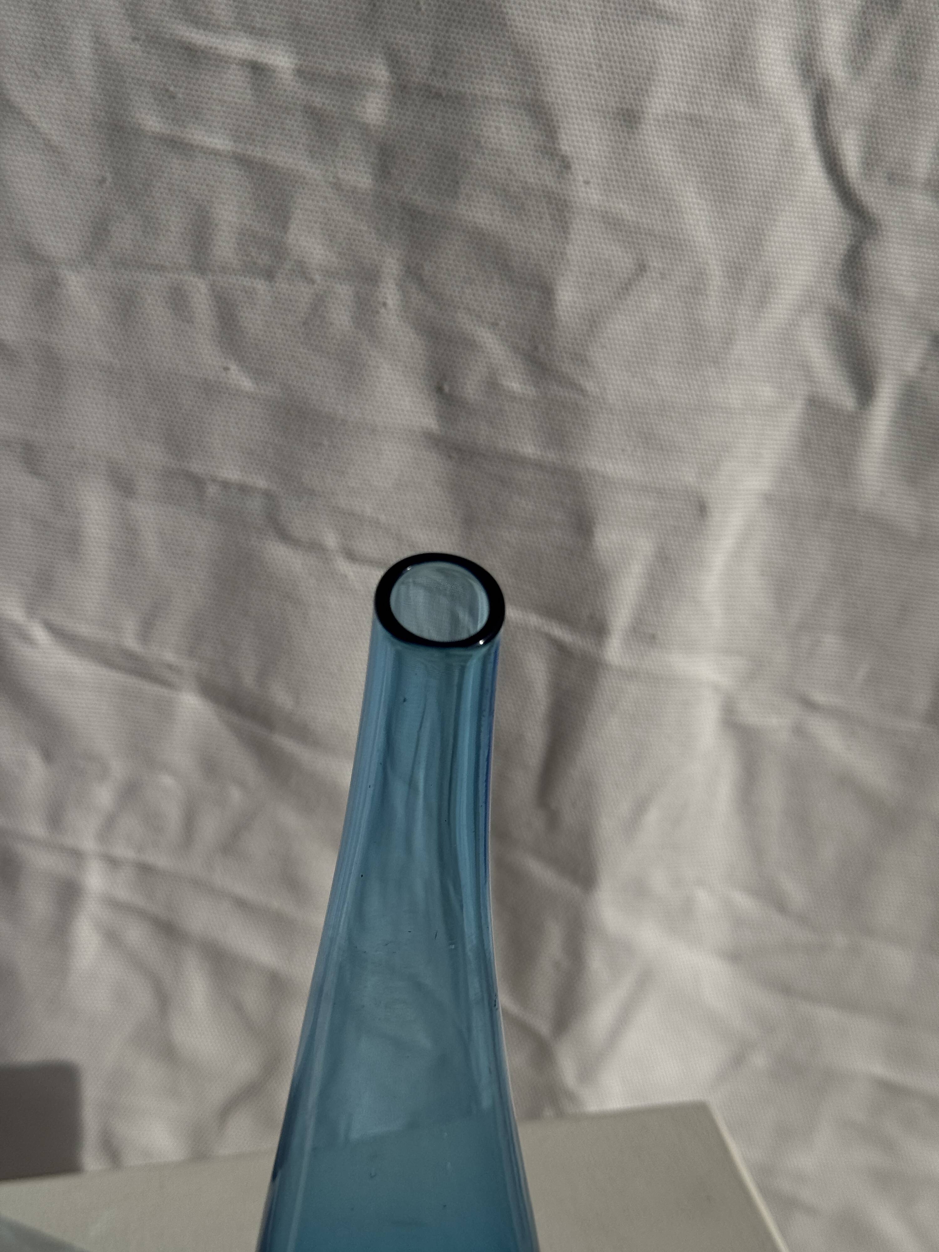 Blue soliflore vase H25 D7