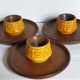 Three ceramic shells ceramano germany 50s