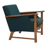1970s, Danish armchair, furniture wool, solid oak wood.