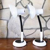 Pair of identical desk or bedside lamps 1970