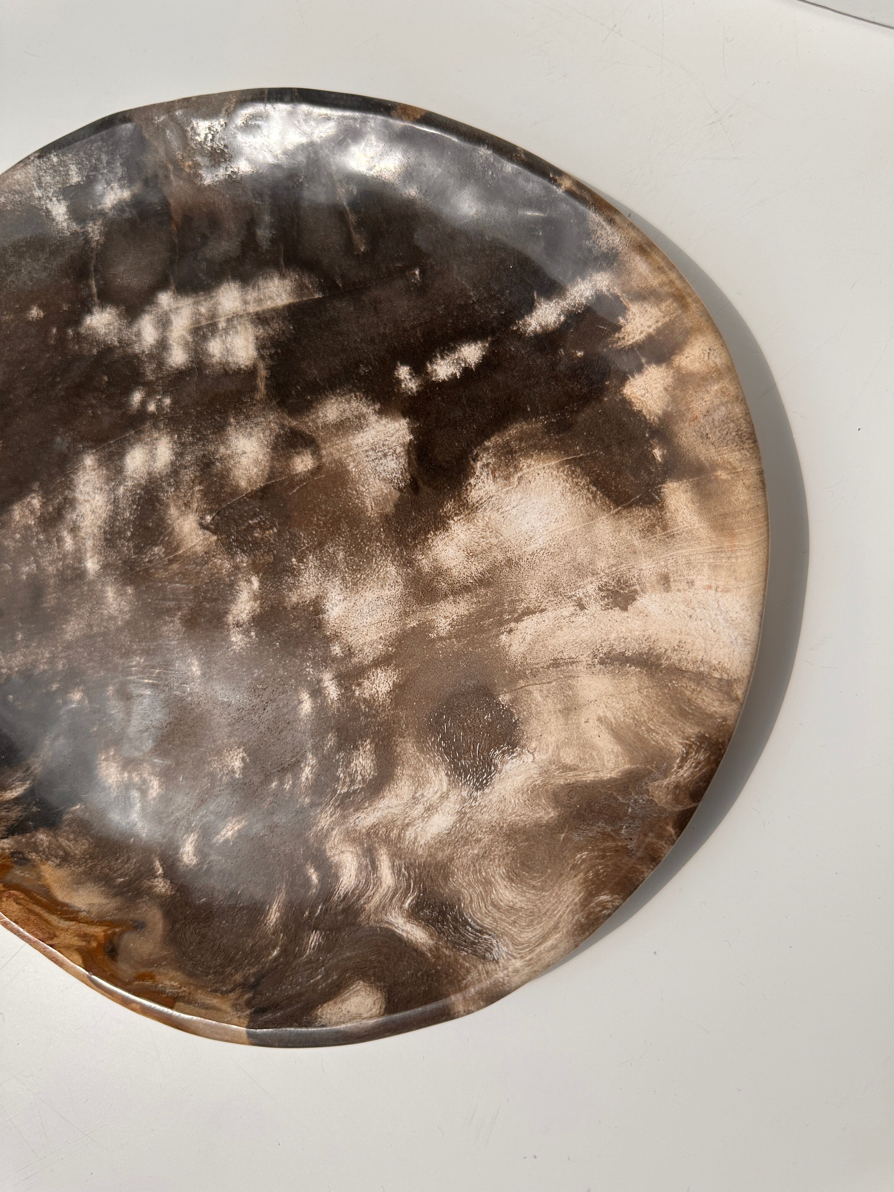 Dish in petrified wood