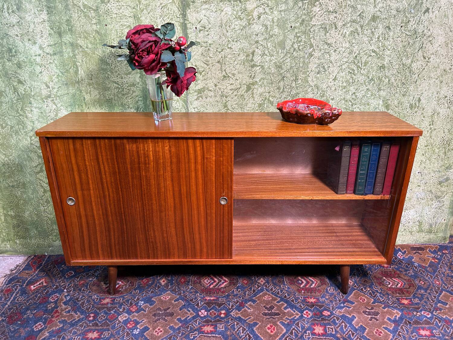 Mid century retro vintage teak bookcase 1960
