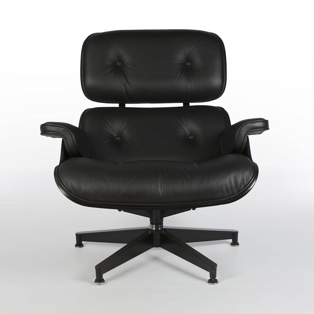 Special Edition All Black Herman Miller Eames Lounge Chair & Ottoman