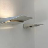 Pair of vintage wall lights, cast aluminum, France 1970