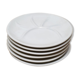 Lot of six porcelain fondue plates