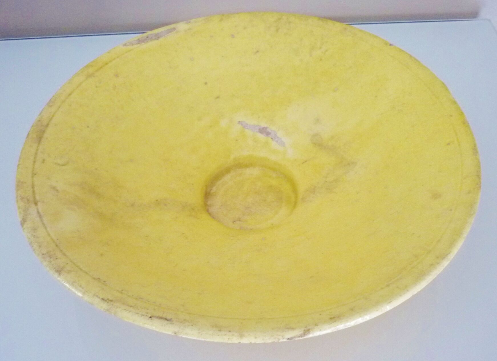 Dish, old omelette turn, nineteenth, glazed terracotta, south of the France